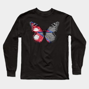 Nepalese Flag  Butterfly - Gift for Nepalese From Nepal Long Sleeve T-Shirt